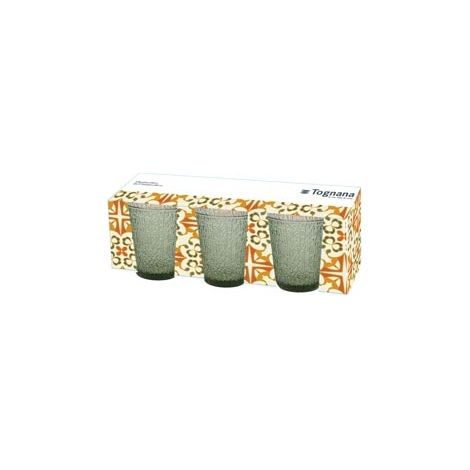 Set 3 Vasos Cristal Verde 280 Cc Línea DAVOR (1/3)