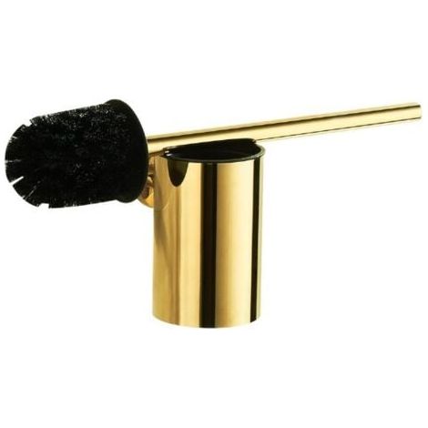 Porte-brosse de toilette mural doré, rond en acier inoxydable 304, adapté à la salle de bain (1/5)