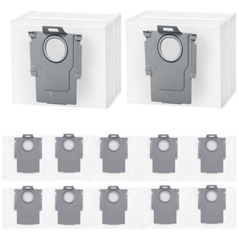 Lot de 12 sacs à poussière pour aspirateurs robots Roborock Q5+, Q5 Max+, Q5 DuoRoller+, Q5 Pro+, Q7+ Max+/M5+/L5+, Q8 Max+, S8+, S8 Pro Ultra, S7 MaxV/Max Ultra, Q10 S5+/X5+,sac grande capacité 3,6 L (1/4)