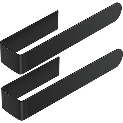 Toallero adhesivo de 2 piezas - Toallero de baño, toallero de pared de acero inoxidable, toallero para invitados (1/5)
