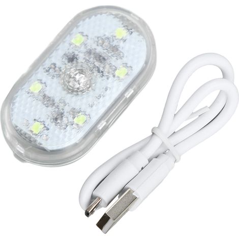 Mini lampe d'ambiance tactile LED pour voiture, batterie intégrée, bleu glacier. (1/5)