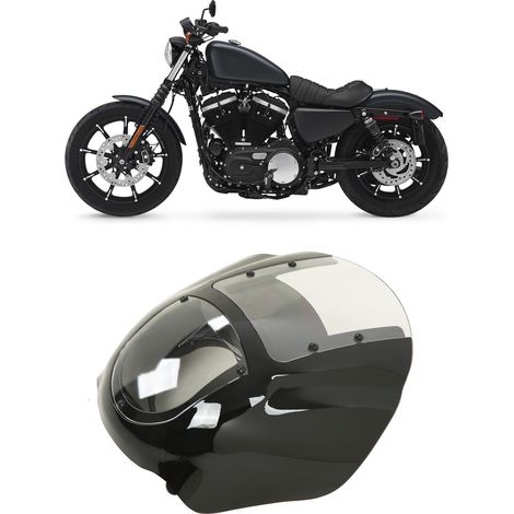 Windschutzscheibenmodifikation für Sportster XL 883 1200 Motorrad, klar, übergroß und überdimensioniert. (1/5)