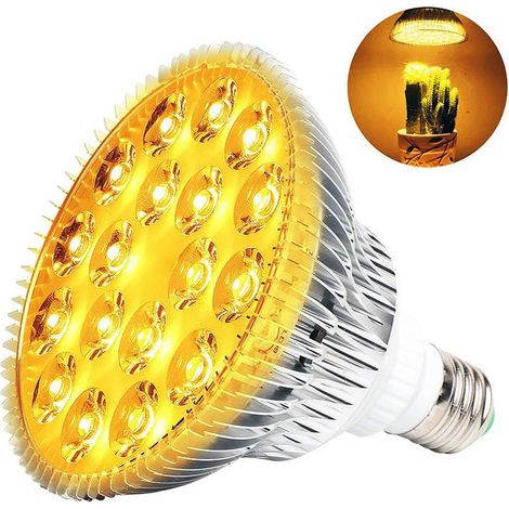 Lampe de croissance pour plantes d’intérieur 54 W – Spectre complet LED (660 nm + 625 nm) – Lumière solaire naturelle jaune – Idéale pour semis, succulentes et culture hydroponique (1/5)