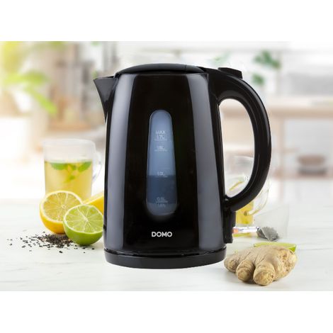 Elektrischer Wasserkocher domo DO9194WK schwarz 1 7 Liter 2200 Watt (1/5)