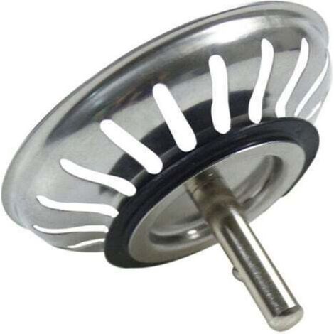-Panier Pour Bonde d'Évier de Cuisine 78 mm - Crépine Universelle Acier Inoxydable, Bouchon Panier Pop-Up, - Lavable Lave-vaisselle, Ne se Bouche & Ne Déborde Pas (1/4)