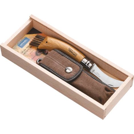 Couteau à champignon avec brosse et étui - coffret OPINEL - 17650 (1/10)