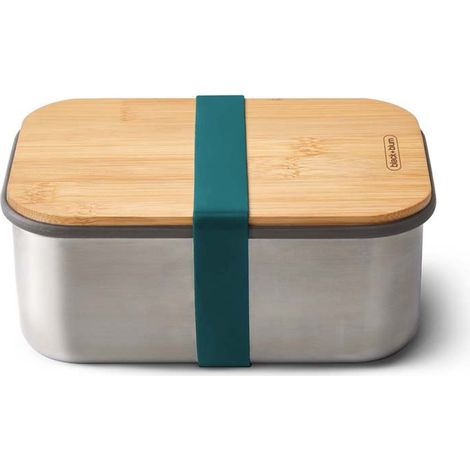 Black & Blum - Boîte à sandwich en acier inoxydable avec couvercle en bois (1/3)