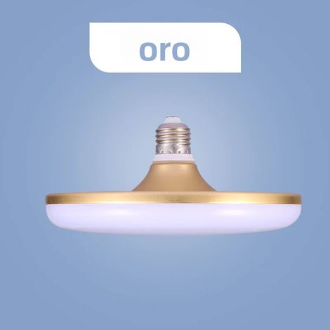 Ampoule LED UFO E27 (Or 50 W) haute luminosité, lumière blanche froide, 220 V, économie d'énergie, sans scintillement. (1/5)