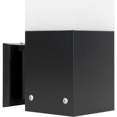 Applique esterna 1 luce SU-MA Cube nera E27 IP44 in alluminio (1/3)