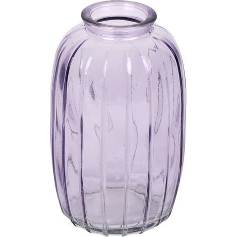 Vase Soliflore en Verre Lilas pour Fleurs, Élégant Tige Unique Décoration Mariage Rebord Fenêtre Fêtes Jardin Dîners Été Cheminée Cadeau 12cm (1/2)