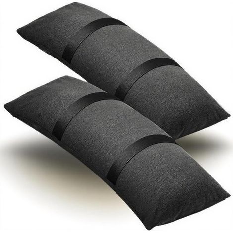 Vulbare Zandzakken - 2 stuks - Paviljoen Gewichten - Tentzakken van 600D Oxford - Gewichtszakken - Herbruikbaar - 70x25cm - Zwart (1/5)
