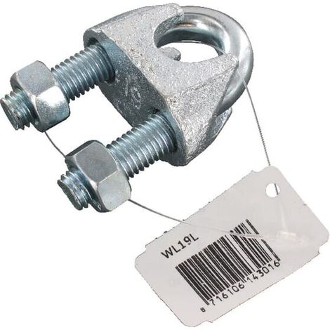 Morsetto per cavo zincato 19 mm UNIVERSALE WL19L