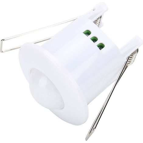 Sensore di movimento per fari lampade con rilevatore di movimenti ad incasso rileva presenza 360° (1/4)