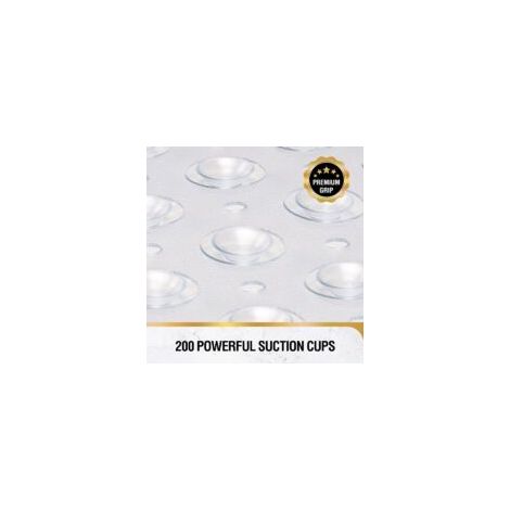 Tappetino da bagno antiscivolo, 100 x 40 cm, extra lungo, lavabile in lavatrice, senza BPA, trasparente - Crezuo