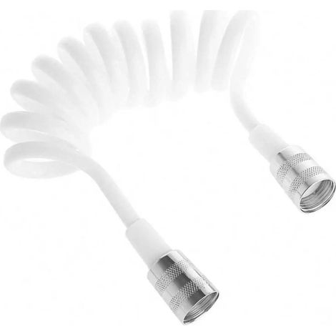 Rallonge de robinet de cuisine avec pommeau de douche (tuyau blanc de 1,5 m), adaptateur pour lavabo, kit de rallonge pour robinet de salle de bain et douche. (1/5)