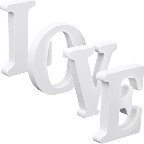 pour la Saint Valentin Lettres en bois formant le mot Amour (1/5)