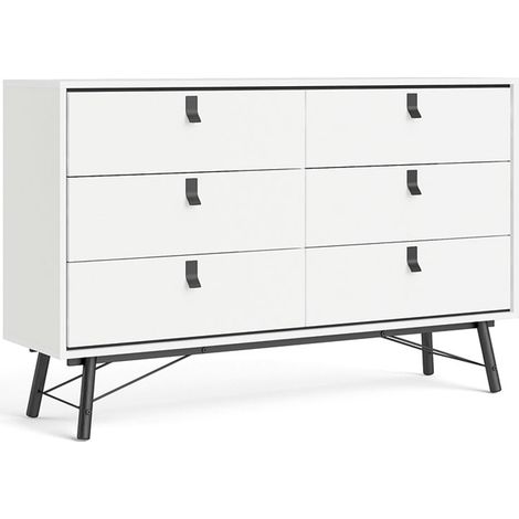 Rye Commode large 6 tiroirs, blanc mat. (1/5)