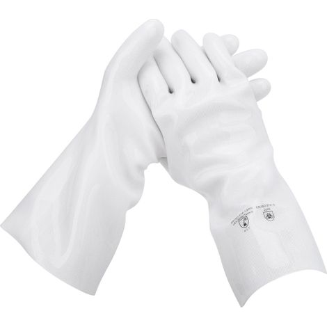 Gant en silicone liquide résistant à la chaleur, imperméable et sans couture avec doublure isolante, universel pour four, micro-ondes et barbecue. Largeur de la paume : 10 à 11 cm. (1/5)