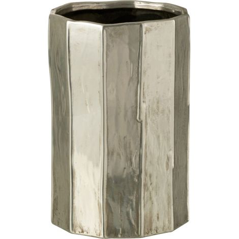 Cache-Pot Design "Ary" 30cm Argent (1/4)