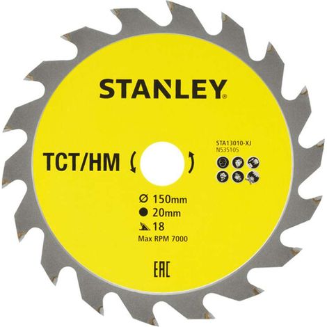 Stanley - Hoja de sierra para madera 150x20 mm, 18 dientes STA13010-XJ (1/2)