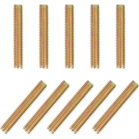 10 Pièces Tige Filetée, Vis Filetée, M4 x 60 mm Tige Filetée Galvanisée Entièrement Fileté Tige, pour la Fixation D'assemblage (1/5)