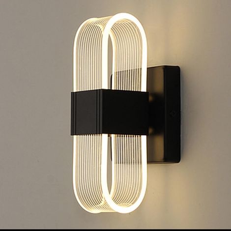 Lampe Murale à LED en Acrylique Moderne, des Lampes murales intérieures à LED, des lumières Nocturnes au Chevet, 3 Couleurs d'éclairage de Mur ajusté, pour Le Couloir du Salon de la Chambre,