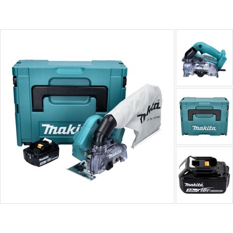 Makita DCC 500 F1J Scie circulaire sans fil 125 mm Brushless 18 V + 1x Batterie 3,0 Ah + Coffret Makpac - sans chargeur