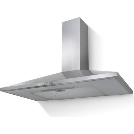 370 M3 - Cdes élect. - 3 Vit - Filtres Métal - Eclairage Led - L 90 Cm - Valia 900 - Trapèze - Inox - Faber (1/3)