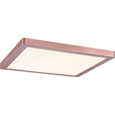 Atria 70873 Plafonnier LED carré à intensité variable avec 1 ampoule 24 W Or rose 2700 K (1/5)