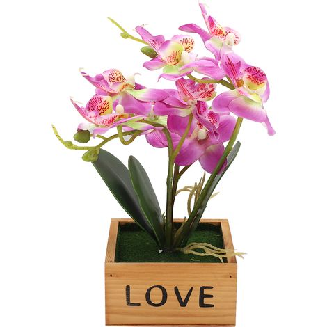 Orchidée Artificielle En Pot - Faux Bonsai En Plastique Résistant - Décoration Intérieure Bureau Maison - 1 Pièce (1/5)