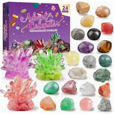 Coffret mystère de Noël en pierres, À la découverte du mystérieux voyage des pierres pour enfants, Décorations, Ornements en pierre, Art (1/5)