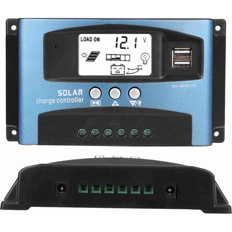 100-A-MPPT-Solarladeregler, zwei USB-Anschlüsse, LCD-Bildschirm, 12 V/24 V für Photovoltaikanlagen in Wohnmobilen (1/5)