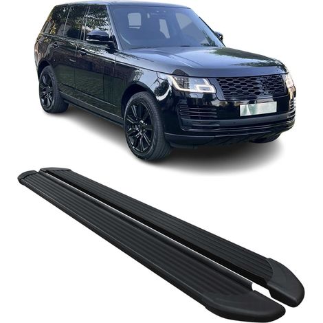 Marchepieds Latéraux pour Land Rover Range Rover IV Vogue 2012-2021 L1 SWB Noir Aluminium 2Pcs (1/5)