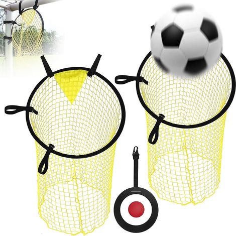 3Pcs 45 x 60cm Filet Cible Football Pliable avec Cible Mobile & Sangles Réglables,Cages Buts Entrainement Foot Mini Enfants Exterieur,Équipement Filets But Top Bins pour Précision Tirs Améliorer (1/5)