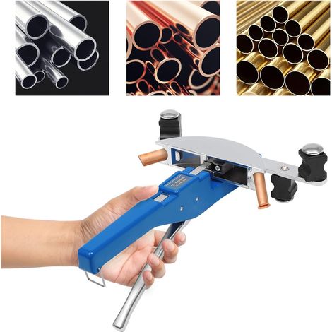 Cintreuse Tube Multicouche Manuelle, Cintreuse Tube Cuivre Jusqu'à 90°, Cintreuses Tuyaux à Cliquet 7 Matrices Outil Cintrage 6 à 22mm 1/4"-7/8", Pour Tuyauxs En Cuivre Aluminium (Bleu) (1/5)