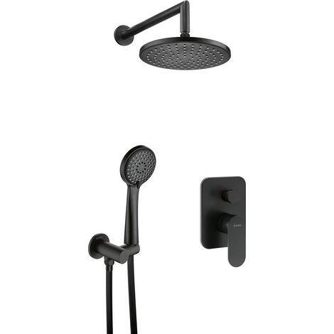 Deante Conjunto de ducha moderna negro minimalista (1/2)