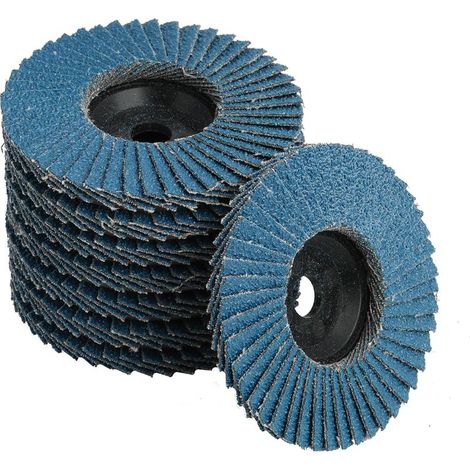 8 Pièces Disques à Lamelles, Disque à Lamelle Meuleuse, Disques Abrasifs à Lamelles pour Meuleuse d'Angle, Ø 76 mm x 10 mm, Grains 40/60/80/120,Disques de Ponçage pour Métal, Acier et Bois (1/5)