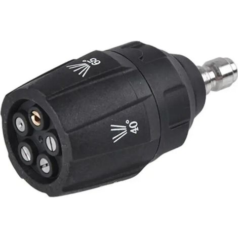 Buse Haute Pression 5-en-1 - Raccord Mâle G1/4 - Pression Max 180 Bar - Pour Nettoyage Extérieur Jardin Voiture - Lot de 1 (1/5)