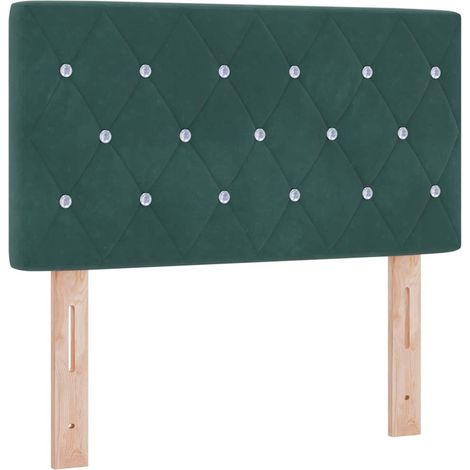 Maison Exclusive - Cabecero LED con tiras LED Manual Verde oscuro