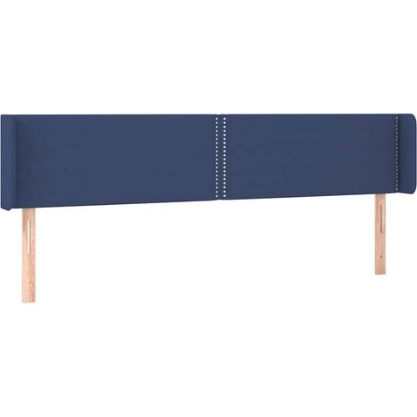 Maison Exclusive - Kopfteil mit Ohren Blau 183x16x78/88 cm Stoff (1/5)