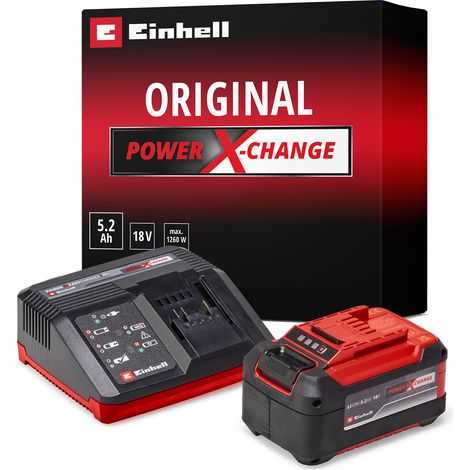 [Ancienne version] Einhell Starter Kit 5,2 Ah PXC (Lithium-Ion, 18V, 1 chargeur + 1 batteries 5,2 Ah, pour tous les appareils Einhell PXC) (1/5)