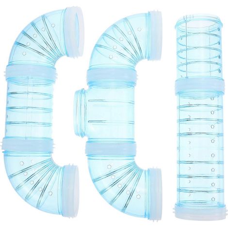 1 ensemble de tubes en plastique pour cage à hamster, connecteur de labyrinthe, tuyau extérieur pour cage à hamster à monter soi-même (1/5)