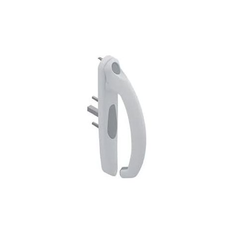 1 - Poignée De Fenêtre - Profilé Aluminium - Pour Ouverture Intérieure 20° - Compatible Profil 35 À 53mm - Blanc RAL 9016 - Droite