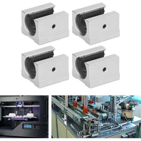 Rail de support en aluminium SBR16UU, palier de type boîte ouverte, curseur linéaire (1/5)