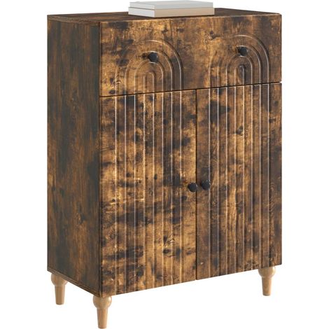 Sideboard/Anrichte/Buffet Geräucherte Eiche 66 x 34,5 x 90 cm Holzwerkstoff LXWW258252 (1/5)