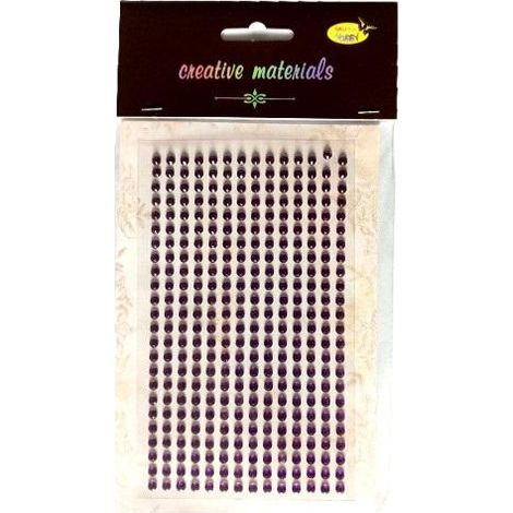 Aufkleber mit Kristallen, 4 mm, 336 Stück, lila