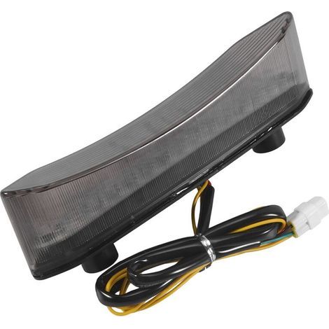 2X Feu Stop Moto Led Feu Arrière Feu Arrière pour Yzf R1 Yzf-R1 2002 2003 Clignotant Clignotant Noir (1/2)