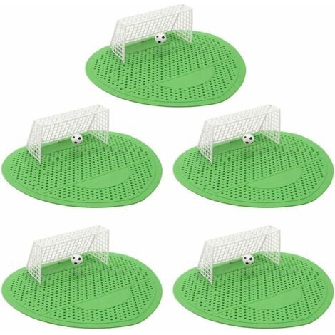 Nazalus-Vente chaude-Écran d'urinoir Splash Pad Déodorant Football Nettoyant pour toilettes pour hommes Splash Guard Soccer Goal Filter Pad Vert 5 pièces- (1/4)