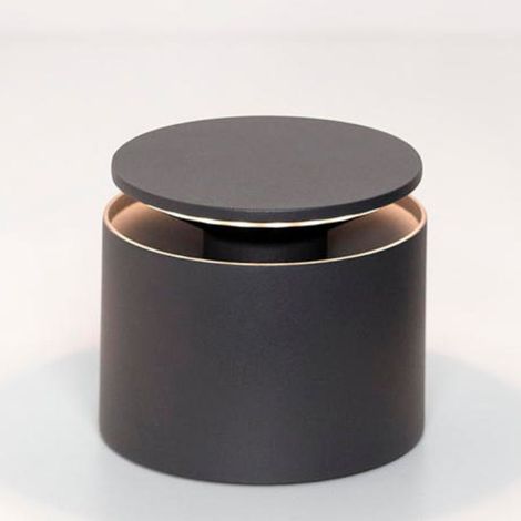 Tragbare und wiederaufladbare Push Up Dunkelgraue LED-Tischlampe (1/5)