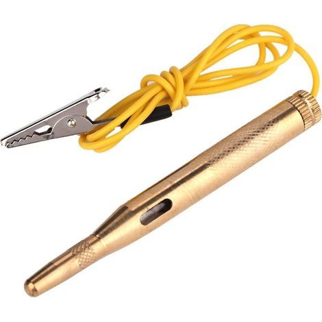 Crayon de test automatique, testeur de circuit de voiture léger jaune professionnel précis pour remorques motos camping-cars (1/5)